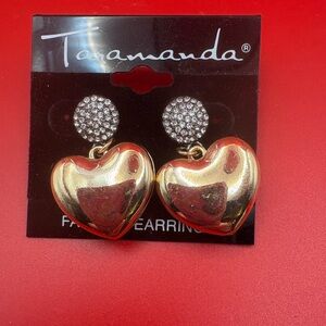 Taramanda Gold Heart Earrings